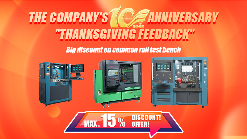 10th anniversary of crystal common rail test bench