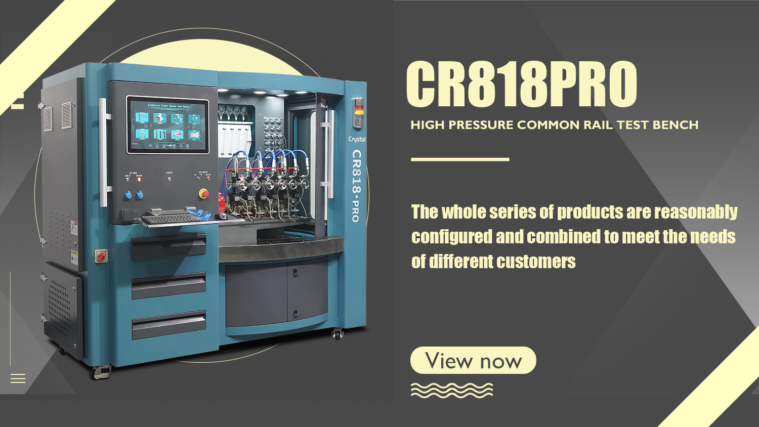 Crystal is a trusted brand of common rail test bench